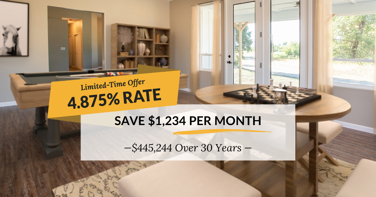 Limited-Time Interest Rate Promotion for Build On Your Lot Adair Homes
